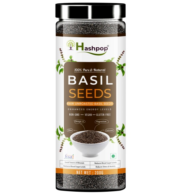 Hashpop Raw Basil Seeds for Weight Loss (200GM) JioMart