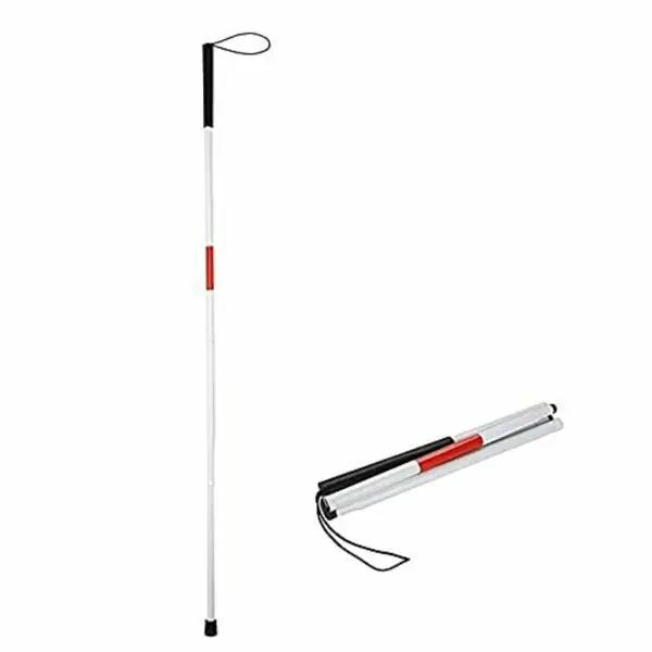 iwalk; Changing lives Folding Blind Cane Reflective Red Folding Walking Stick for Vision
