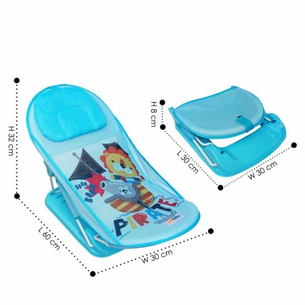 Sunbaby Little Pirates Inclined Baby Bath Support Seat Sling with Soft
