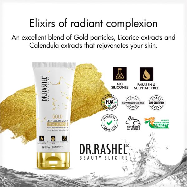 DR. RASHEL GOLD FACIAL CLEANSER DEEP CLEANSES SKIN, IMPROVE BLOOD