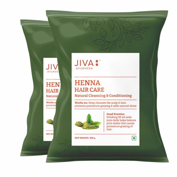 Jiva Henna Hair Care Powder 200 g (Pack of 2) - JioMart