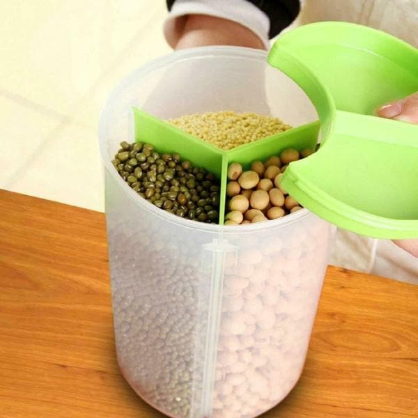 Ambition Transparent Plastic Lock Food Storage Dispenser Airtight