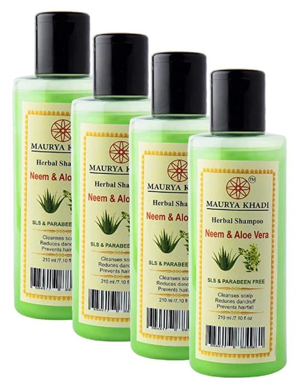 Maurya Khadi Neem Aloe Vera Herbal Shampoo SLS Paraben Free 210ml