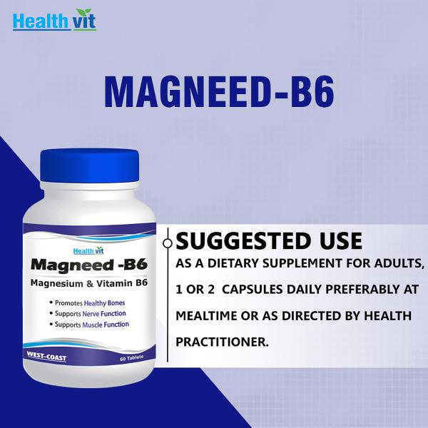 Healthvit High Absorption MagneedB6 Magnesium and Vitamin B6