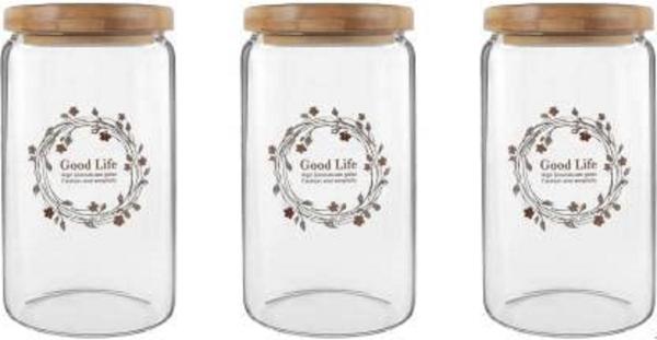 Homies 1000 Ml Glass Utility Container Mason Jar Canister For Kitchen Spices Masala Cereal Tea Sugar Clear Jiomart