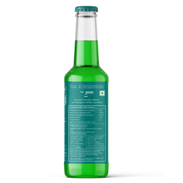 JIVO Healthy Wheatgrass Juice, Mojito Flavour 275 ml (Pack of 6) JioMart