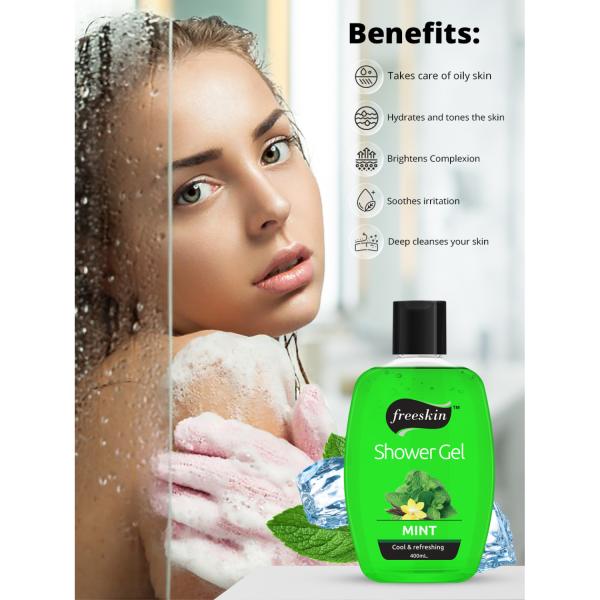 Freeskin Mint Shower Gel, 400ml JioMart