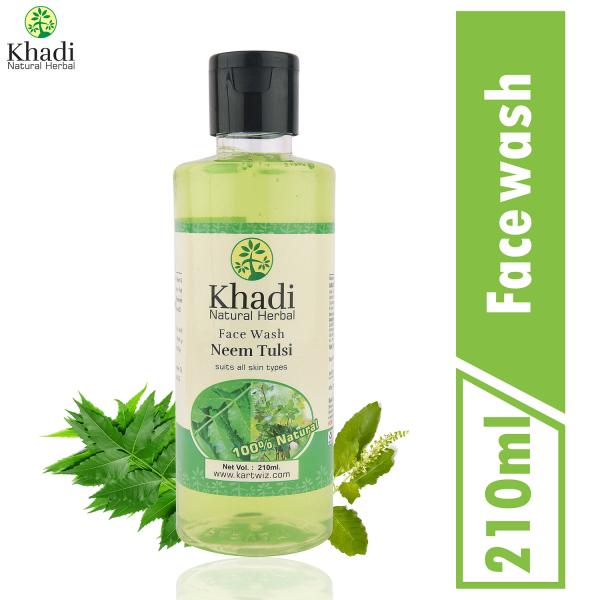 KHADI HERBAL Neem Tulsi Herbal Face Wash (Paraben Free) 210ml JioMart