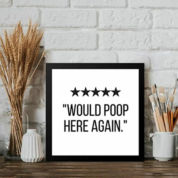 Gathari Motivational Quotes Wall Frame for Bathroom, Funny Poster Frame