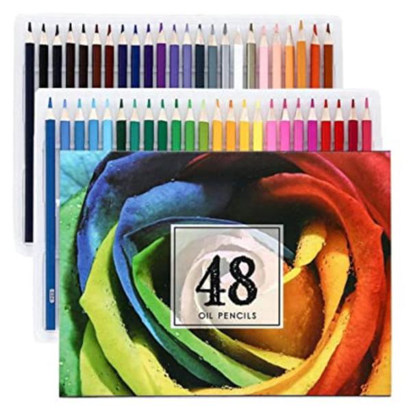 Wynhard Colour Pencils Set Drawing Kit 48 Colour Set Pencil Set Artist Kit Artist Pencil Set Art
