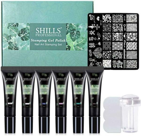 Shills Professional Multicolour Nail Art Stamping Gel Kit JioMart