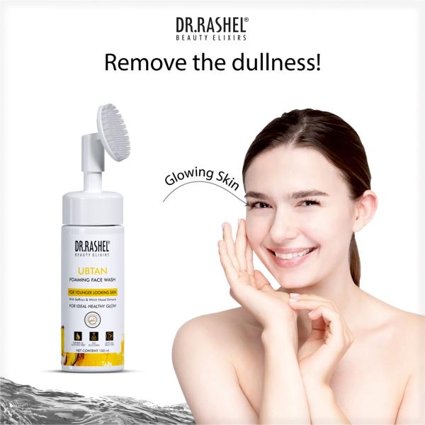 DR.RASHEL UBTAN FOAMING FACEWASH FOR YOUNGER LOOKING SKIN WITH SAFFRON