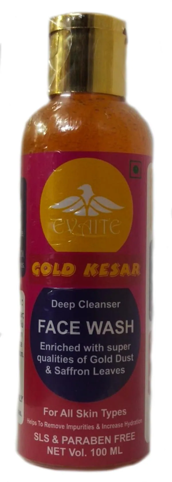 Evaite 24K Gold Kesar Face Wash & Evaite Organic Natural Herbal Lavender Bathing Bar Skin Type