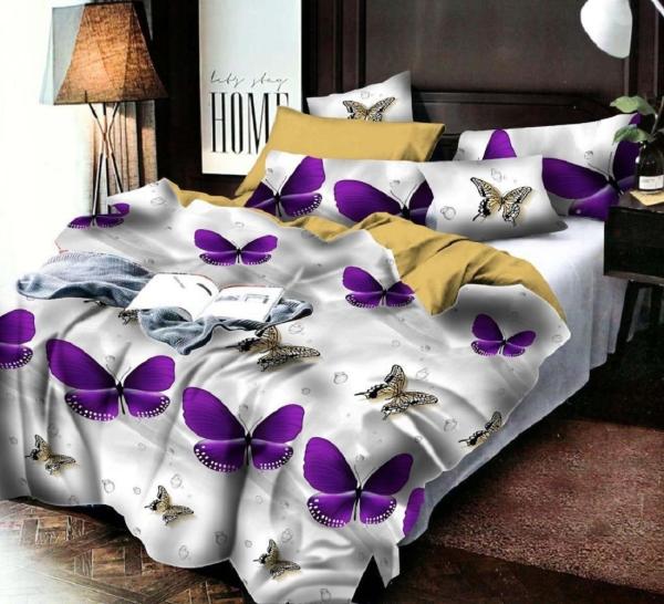 BREVARD Premium Poly Cotton Double Bed Bedsheet (90X90 Inches) with 2 Pillow Covers (17X27