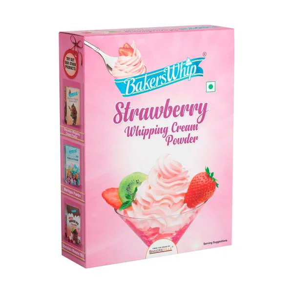 Bakerswhip Whipping Cream Powder, Strawberry, 450 gm JioMart
