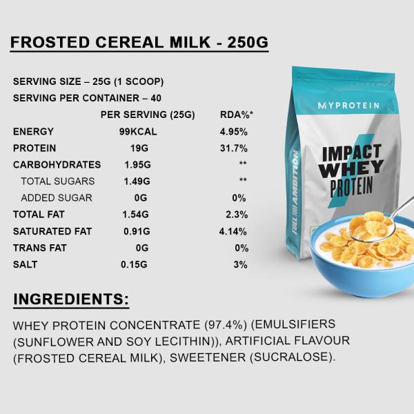Myprotein Impact Whey Protein Powder Frosted Cereal Milk 250g JioMart