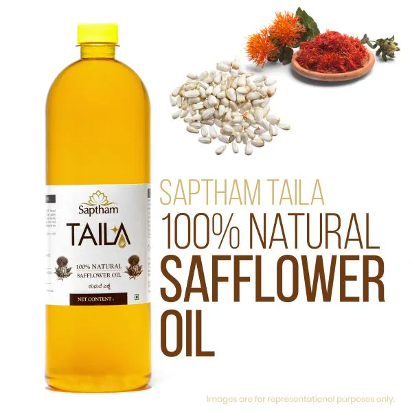 Saptham Taila 100 Cold Pressed Kardi Oil / Safflower Oil PET Bottle