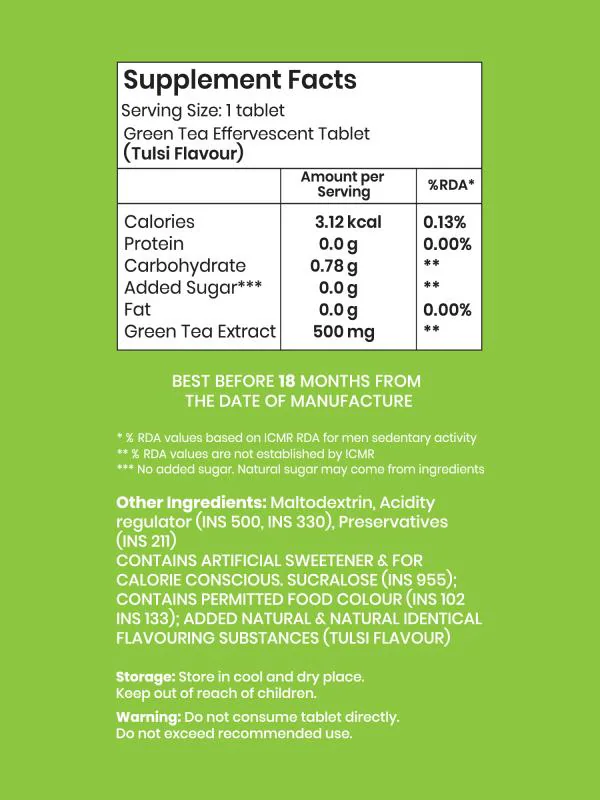 Suprfit Lean Green Tea Tulsi Flavour 20 tablets JioMart