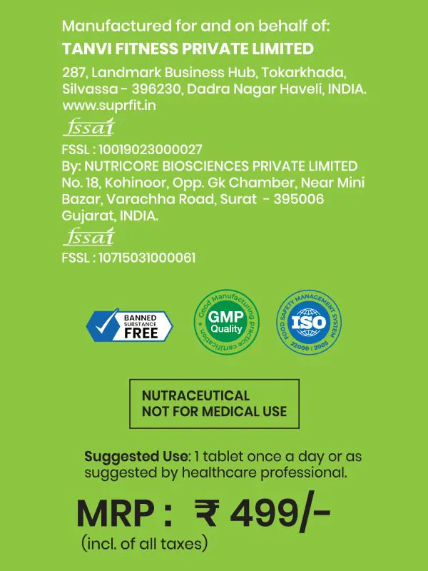 Suprfit Lean Green Tea Tulsi Flavour 20 tablets JioMart