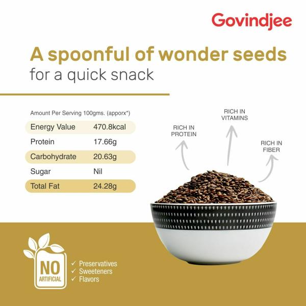 Roasted Flax Seeds Roasted Alsi Seed for Weight loss Seeds For