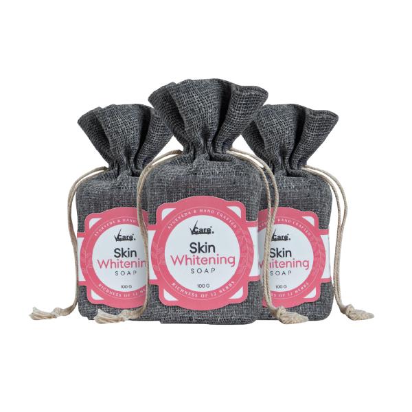 VCare Skin Whitening Soap for Men and Women Enriched with 12 Natural