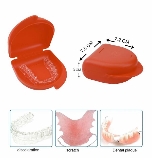 Dentosmile Dental Orthodontic Retainer/Aligner Case/Box/Mouth Guard and