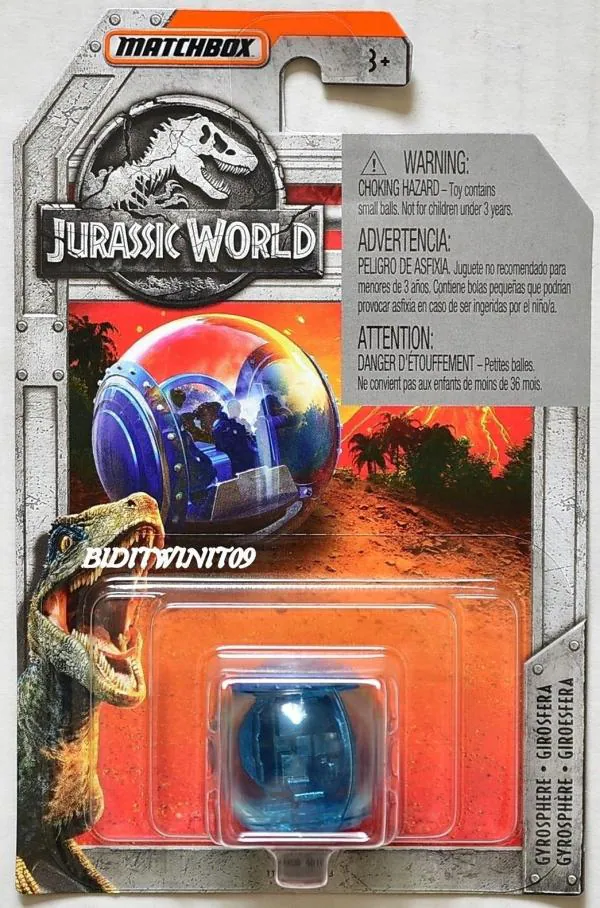 HOT WHEELS MATCHBOX JURASSIC WORLD EDITION GYROSPHERE RARE COLLECTIBLE
