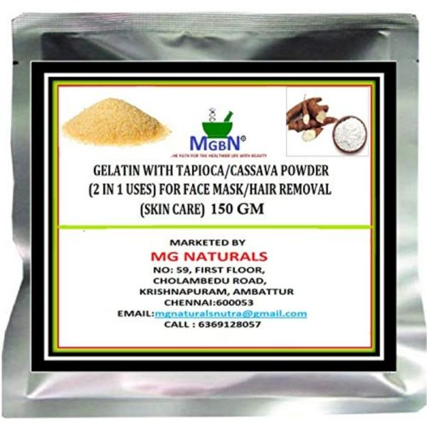 MGBN Gelatin With Tapioca, Cassava Powder 2 In 1 Uses For Face Mask