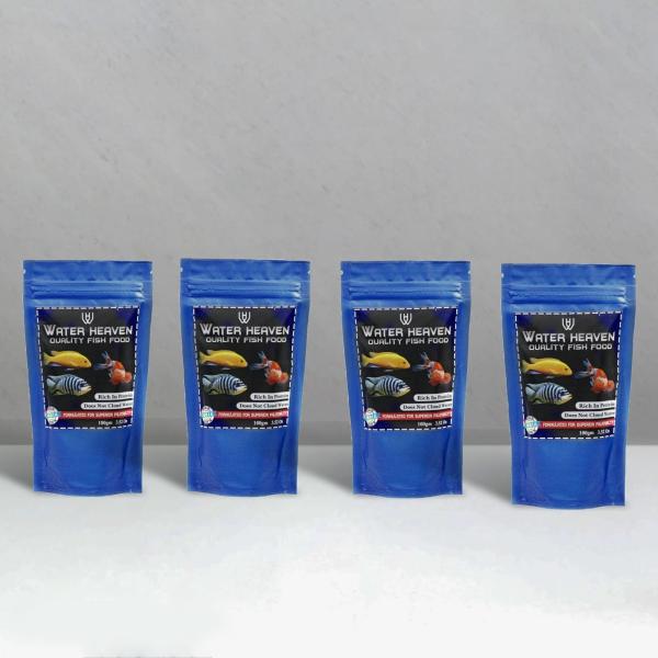 water heaven Premium 400 gm 0.4 kg (4x01 kg) Dry Adult, New Bom, Senior, Young Fish Food JioMart