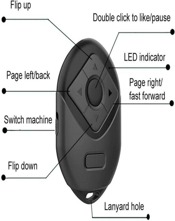 RETRACK Multifunction Remote Shutter for Iphone and Android (Black) JioMart