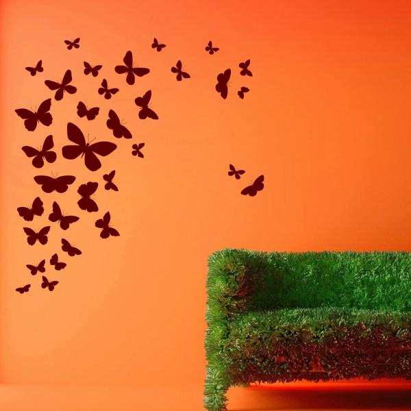 Sticker Studio Vinyl Butterflies Wall Sticker 60 X 58 cm JioMart