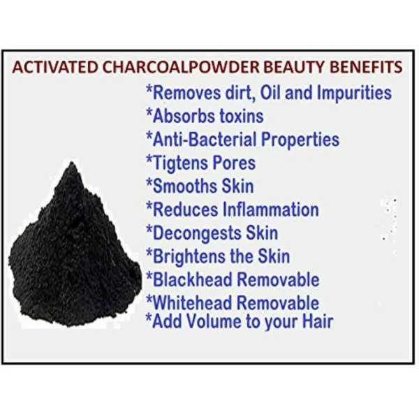 MGBN Gelatin With Activated Charcoalpowder Mix 2 In 1 Uses For Face
