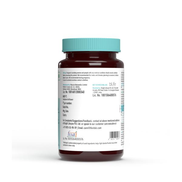 HealthKart HK Vitals Biotin with Neem & Bhringraj | Dandruff & Hair Fall |  Hair Growth, 60 Biotin Tablets - JioMart