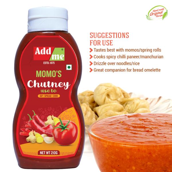 Add me Homemade Spicy Momos Chutney 210 G Red schezwan Chilli Garlic
