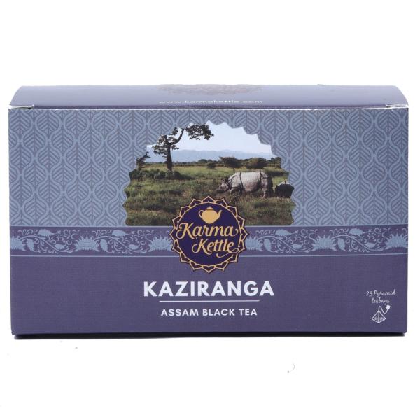 Karma Kettle Kaziranga Organic Assam Tea 25 Pyramid Teabags JioMart