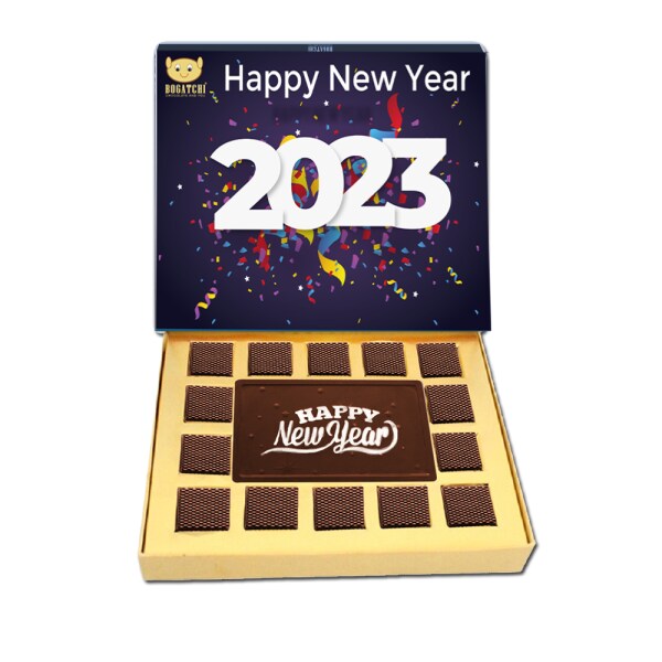 BOGATCHI Happy New Year Gift Pack Chocolates, 260g Free Happy New Year Greetings Card JioMart
