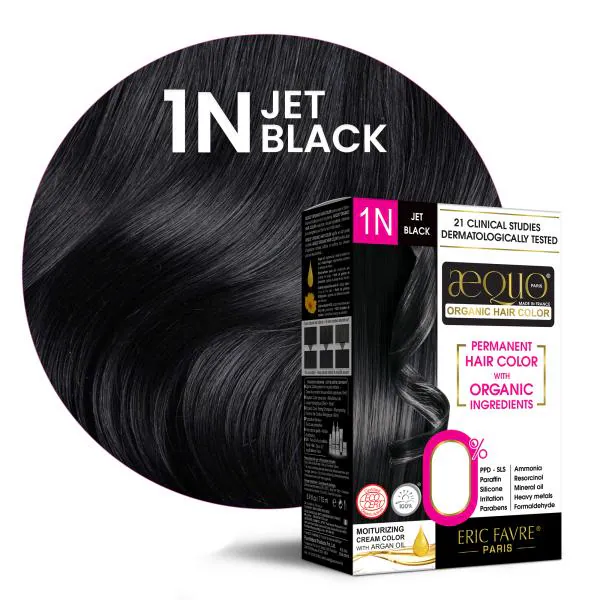 Aequo Organic Permanent Hair Color Women 1N Jet Black 170Ml (pack of 2) -  JioMart