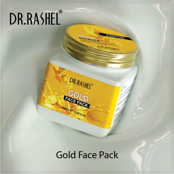 DR.RASHEL Gold Face Pack for Glowing Skin, Oil Control, Acne, Pimples