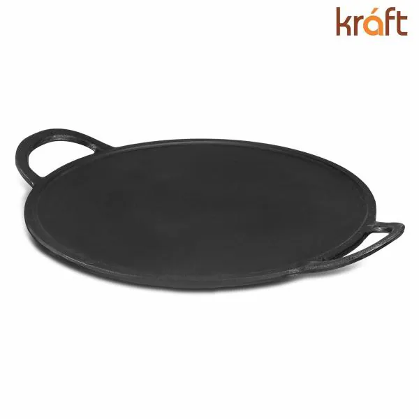 Kraft PreSeasoned Cast Iron Dosa Tawa 28 cm Loha Dosa Tawa of 28 cm