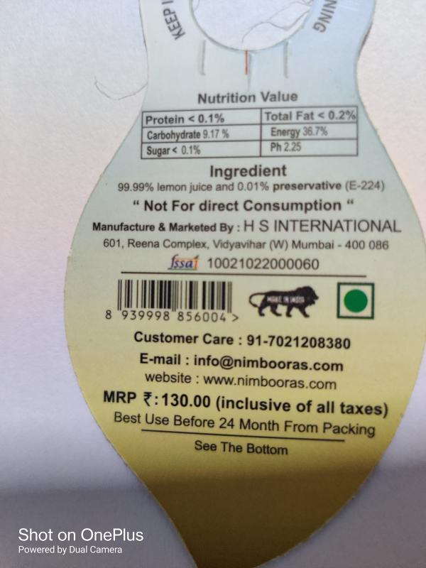 NIMBOO RAS , LEMON JUICE JioMart