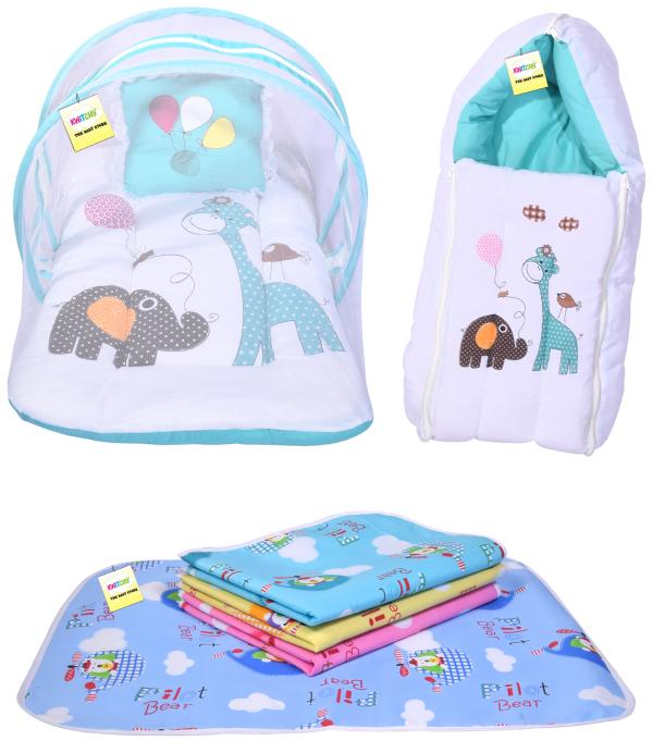 Kwitchy New Born Baby Boy's & Baby Girl's Bedding Combo Mosquito Net