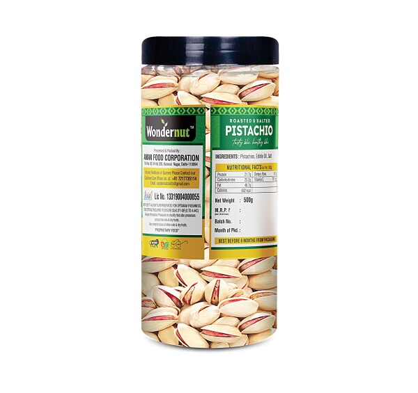 Wondernut Roasted & Salted Pistachio (Pista) 250g JioMart