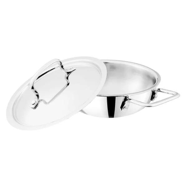 Kraft Futuretec 5.5 Litres Triply Stainless Steel Kadai Extra Deep