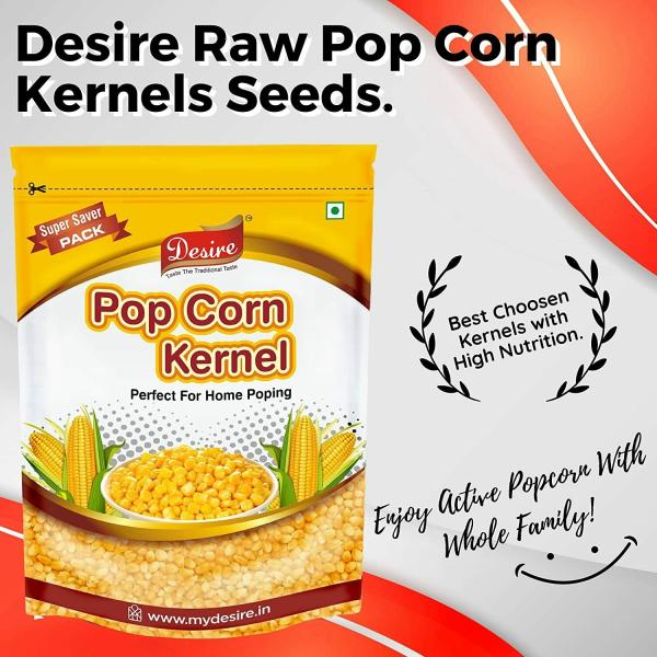 Desire Popcorn Kernel Seeds 500 Gram Big Size Gourmet Pop Corn
