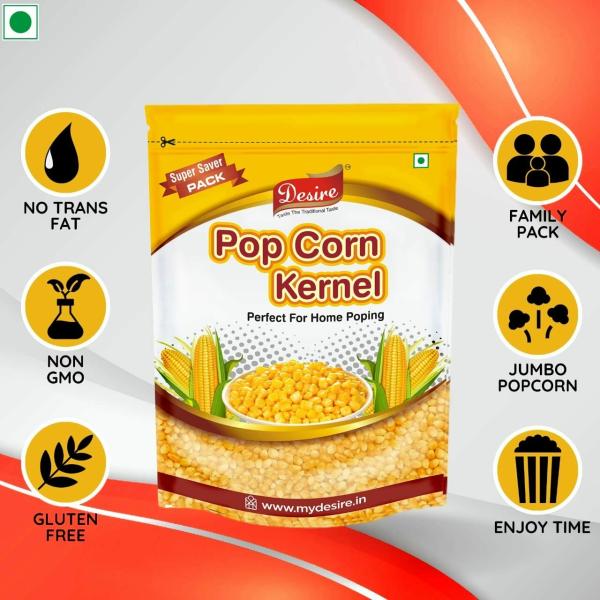 Desire Popcorn Kernel Seeds 500 Gram Big Size Gourmet Pop Corn