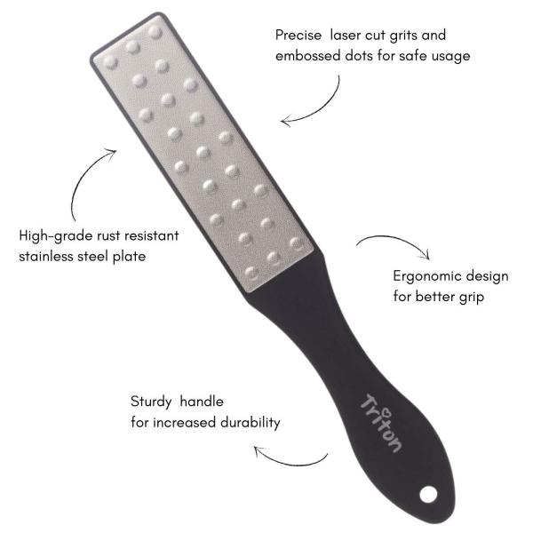 TRITON Professional Double Sided Lazer Plate Foot Scraper,Filer for