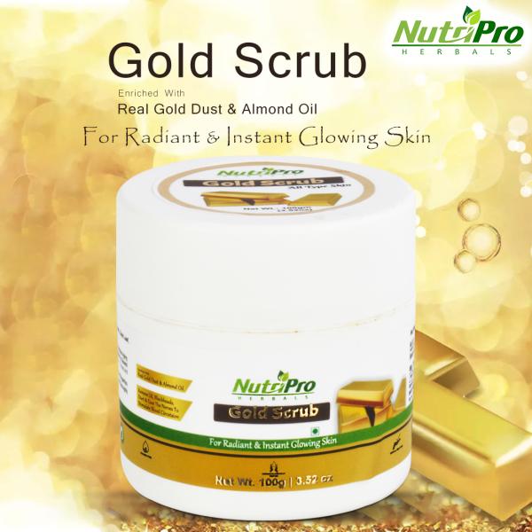 NutriPro Gold Scrub For Radiant & Instant Glowing Skin Enriched With