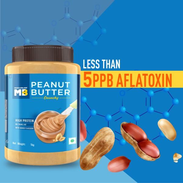 Muscleblaze Peanut Butter with Added Omega, Crunchy, 1 kg JioMart