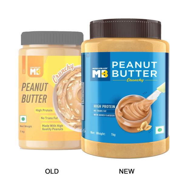 Muscleblaze Peanut Butter with Added Omega, Crunchy, 1 kg JioMart