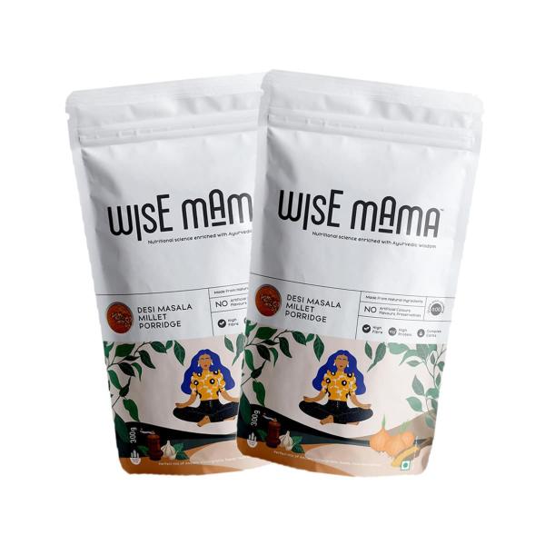 Wise Mama Desi Masala Millets, Breakfast Cereals, High Fibre, High Protein, Complex Carbs, Ready